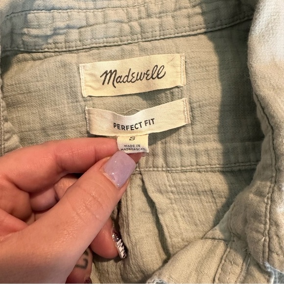 Madewell Green Casual Button Down Shirt - Picture 7 of 12
